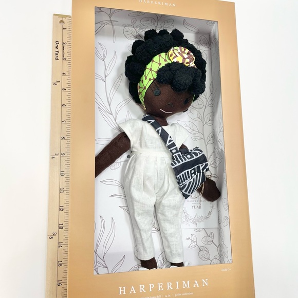 New!  Harperlman Handmade 14” Linen Doll Petite Collection Yumi Target - Picture 7 of 8